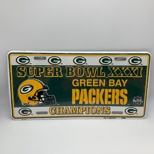 VTG Sealed Green Bay Packers Super Bowl XXXI Champions Decorative License Plate